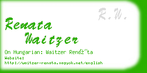 renata waitzer business card